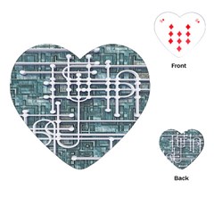 Board Circuit Control Center Playing Cards (heart)  by Sapixe