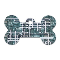 Board Circuit Control Center Dog Tag Bone (Two Sides)