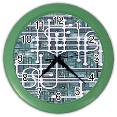 Board Circuit Control Center Color Wall Clocks