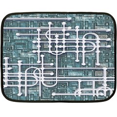 Board Circuit Control Center Double Sided Fleece Blanket (mini)  by Sapixe