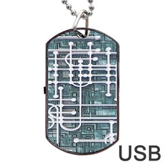 Board Circuit Control Center Dog Tag Usb Flash (one Side) by Sapixe