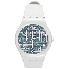 Board Circuit Control Center Round Plastic Sport Watch (M)