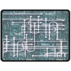 Board Circuit Control Center Double Sided Fleece Blanket (large)  by Sapixe