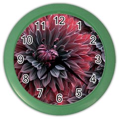 Flower Fractals Pattern Design Creative Color Wall Clocks by Sapixe