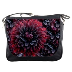 Flower Fractals Pattern Design Creative Messenger Bags by Sapixe