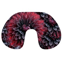 Flower Fractals Pattern Design Creative Travel Neck Pillows by Sapixe