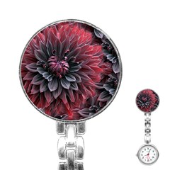 Flower Fractals Pattern Design Creative Stainless Steel Nurses Watch by Sapixe