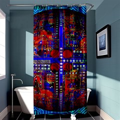 Board Interfaces Digital Global Shower Curtain 36  X 72  (stall)  by Sapixe