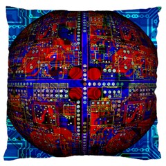 Board Interfaces Digital Global Large Cushion Case (one Side) by Sapixe