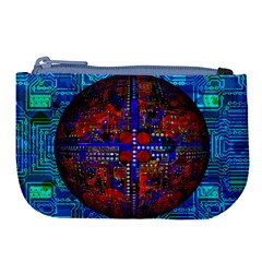 Board Interfaces Digital Global Large Coin Purse by Sapixe