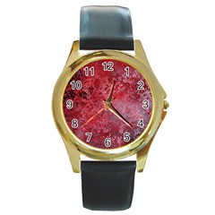 Background Texture Structure Round Gold Metal Watch by Sapixe