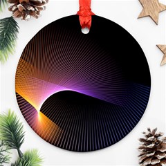 Star Graphic Rays Movement Pattern Ornament (Round)