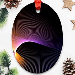 Star Graphic Rays Movement Pattern Ornament (Oval)