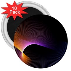 Star Graphic Rays Movement Pattern 3  Magnets (10 pack) 