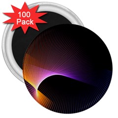 Star Graphic Rays Movement Pattern 3  Magnets (100 pack)