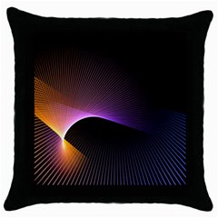 Star Graphic Rays Movement Pattern Throw Pillow Case (Black)