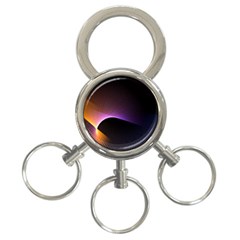 Star Graphic Rays Movement Pattern 3-Ring Key Chains