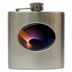 Star Graphic Rays Movement Pattern Hip Flask (6 Oz) by Sapixe