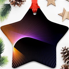 Star Graphic Rays Movement Pattern Star Ornament (Two Sides)