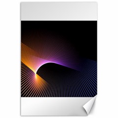 Star Graphic Rays Movement Pattern Canvas 24  x 36 