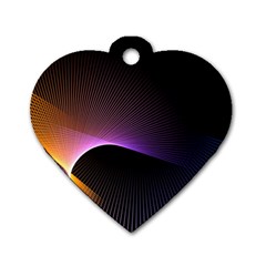 Star Graphic Rays Movement Pattern Dog Tag Heart (Two Sides)