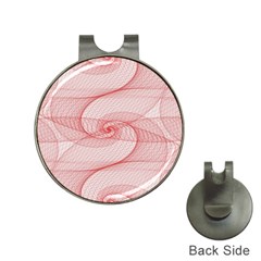 Red Pattern Abstract Background Hat Clips With Golf Markers by Sapixe