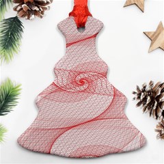 Red Pattern Abstract Background Ornament (christmas Tree) 