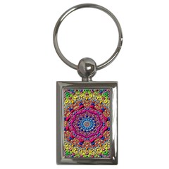 Background Fractals Surreal Design Key Chains (rectangle)  by Sapixe