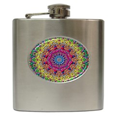 Background Fractals Surreal Design Hip Flask (6 Oz) by Sapixe