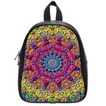 Background Fractals Surreal Design School Bag (Small) Front