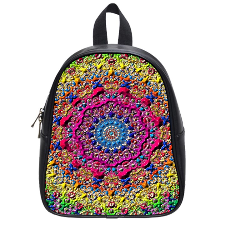 Background Fractals Surreal Design School Bag (Small)