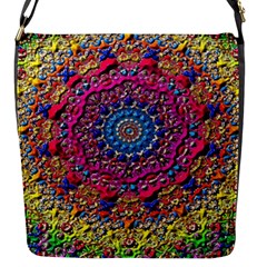 Background Fractals Surreal Design Flap Messenger Bag (s) by Sapixe