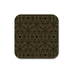 Texture Background Mandala Rubber Coaster (square)  by Sapixe