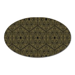 Texture Background Mandala Oval Magnet by Sapixe