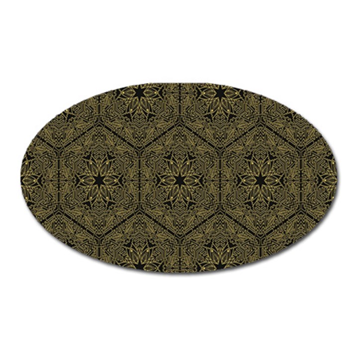 Texture Background Mandala Oval Magnet