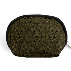 Texture Background Mandala Accessory Pouches (medium)  by Sapixe