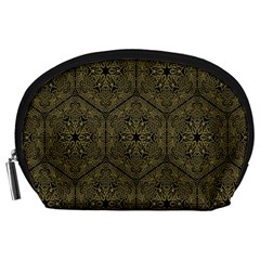 Texture Background Mandala Accessory Pouches (large)  by Sapixe