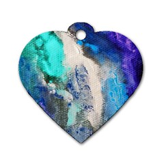 Blue Sensations Dog Tag Heart (two Sides) by Art2City