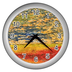 The Framework Drawing Color Texture Wall Clocks (silver)  by Sapixe