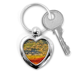 The Framework Drawing Color Texture Key Chains (heart)  by Sapixe