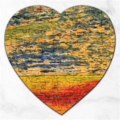 The Framework Drawing Color Texture Jigsaw Puzzle (heart) by Sapixe