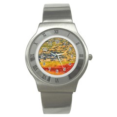 The Framework Drawing Color Texture Stainless Steel Watch by Sapixe