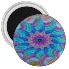 Fractal Curve Decor Twist Twirl 3  Magnets by Sapixe