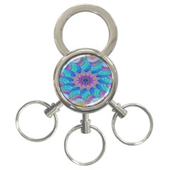 Fractal Curve Decor Twist Twirl 3-ring Key Chains by Sapixe