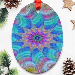 Fractal Curve Decor Twist Twirl Oval Ornament (two Sides) by Sapixe