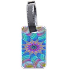 Fractal Curve Decor Twist Twirl Luggage Tags (two Sides) by Sapixe