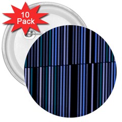 Shades Of Blue Stripes Striped Pattern 3  Buttons (10 Pack)  by yoursparklingshop