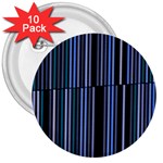 Shades of Blue Stripes Striped Pattern 3  Buttons (10 pack)  Front