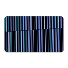 Shades Of Blue Stripes Striped Pattern Magnet (rectangular) by yoursparklingshop