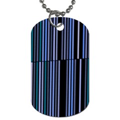 Shades Of Blue Stripes Striped Pattern Dog Tag (one Side) by yoursparklingshop